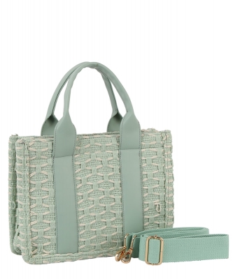 Fashion Honeycomb JQD Tote Bag LE0344 MINT